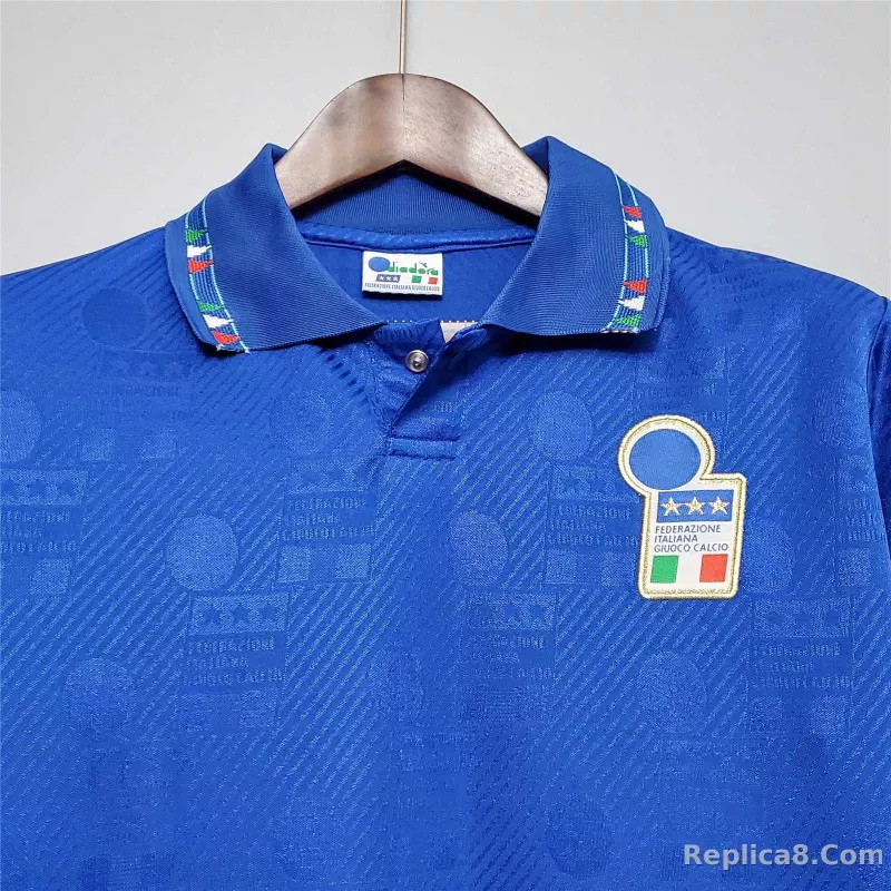 1994 Italy Home World Cup Retro Jersey - detail