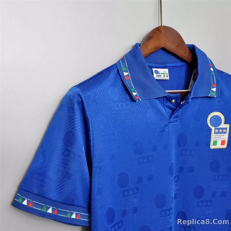 1994 Italy Home World Cup Retro Jersey - detail