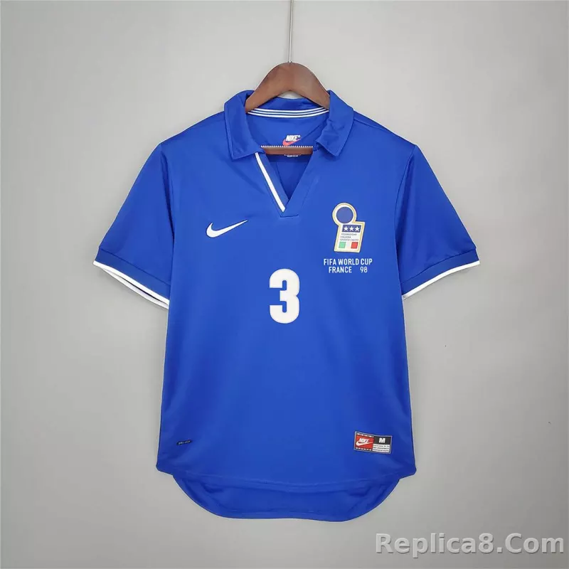 1998 Italy Home World Cup Retro Jersey - detail