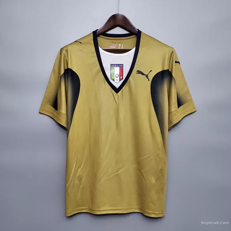 2006 Italy Home World Cup Goalkeeper Retro Jersey - detail