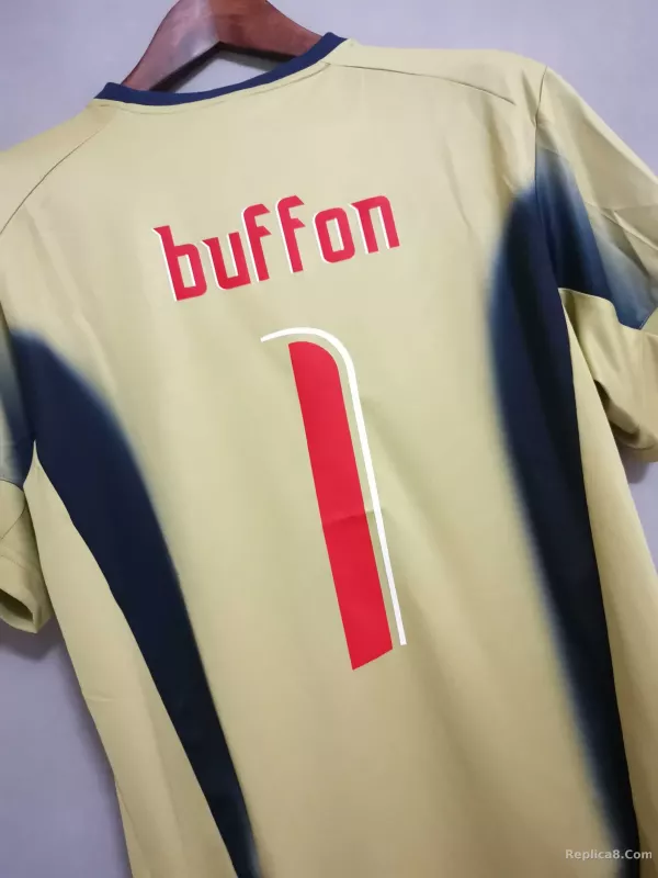 2006 Italy Home World Cup Goalkeeper Retro Jersey - detail