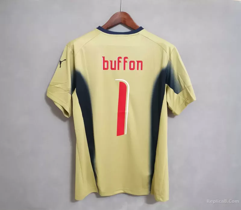 2006 Italy Home World Cup Goalkeeper Retro Jersey - detail