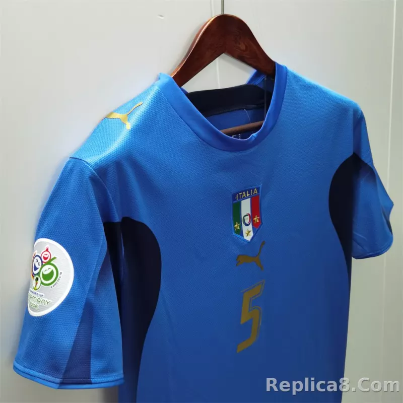 2006 Italy Home World Cup Retro Jersey - detail