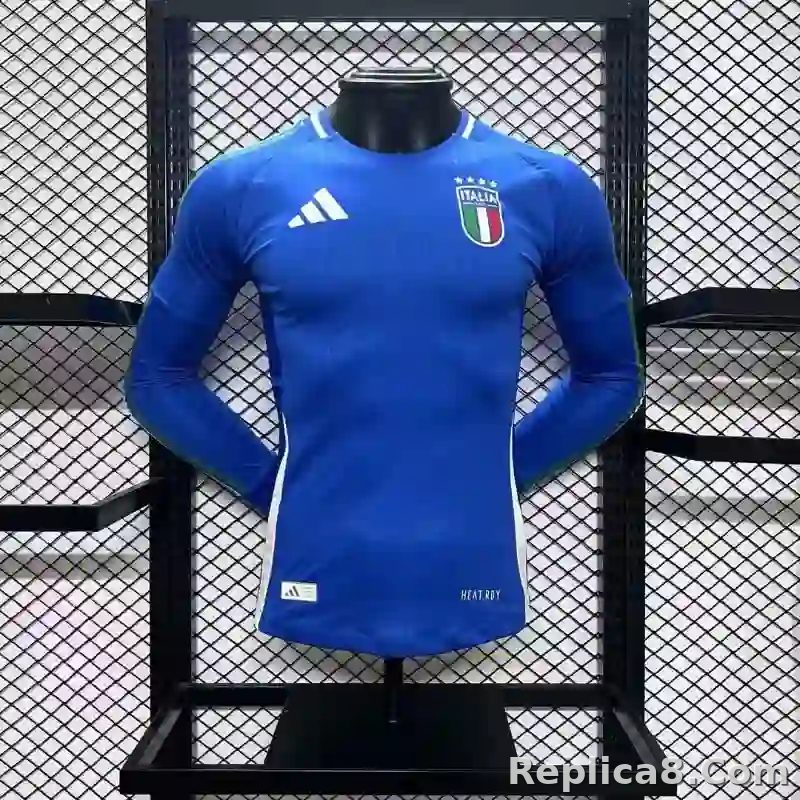 2024 Italy Euro Cup Home Jersey Long Sleeve Player Version