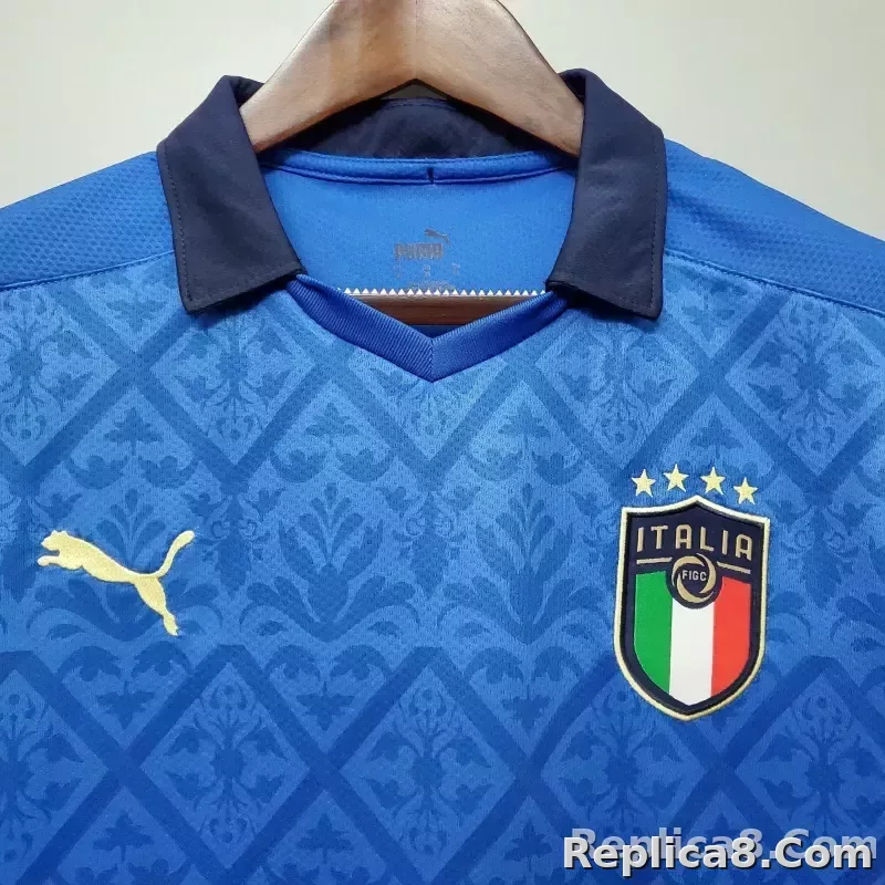2020 Italy Home Euro Cup Retro Jersey - detail