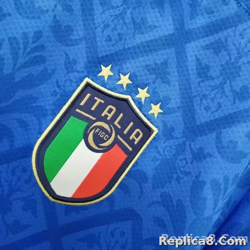 2020 Italy Home Euro Cup Retro Jersey - detail