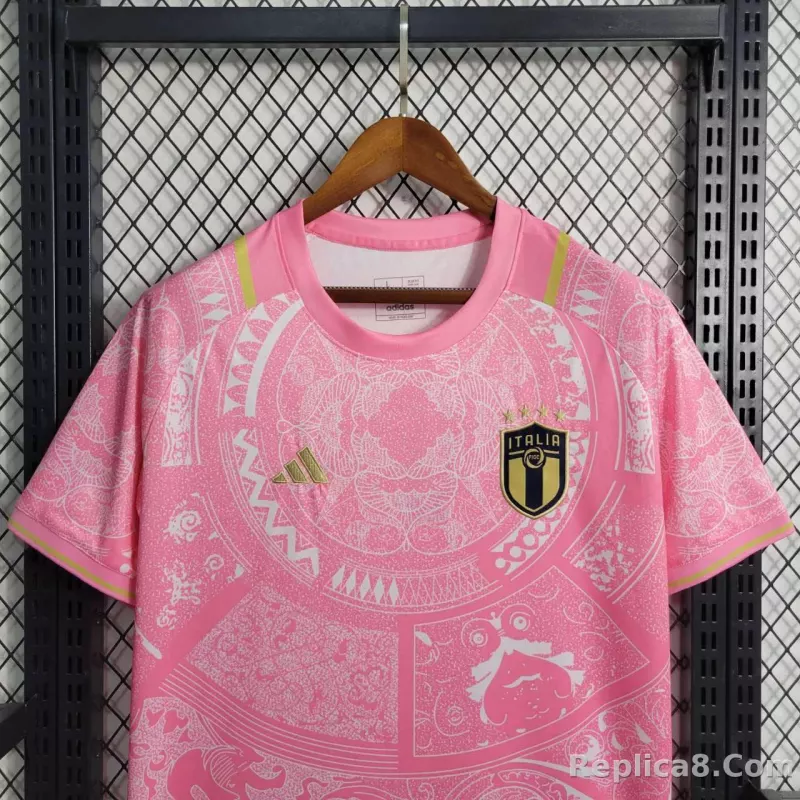 2024 Italy Special Edition Home Jersey Pink - detail