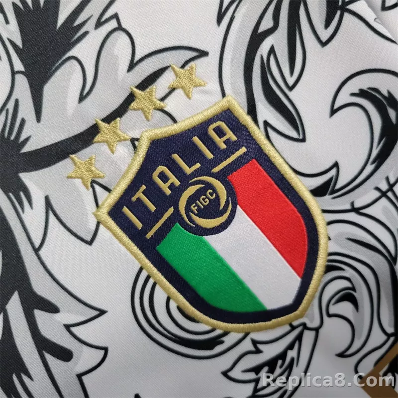 2023 Italy Special Edition Soccer Jersey White - detail