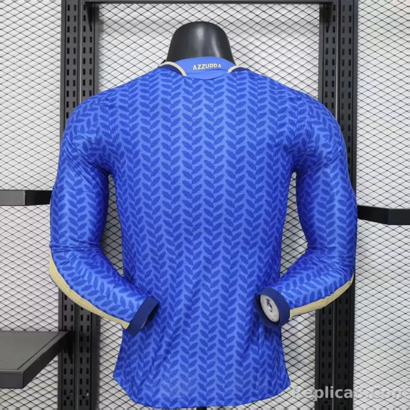 2025-26 Italy World Cup Home Jersey Player Version Long Sleeve - detail