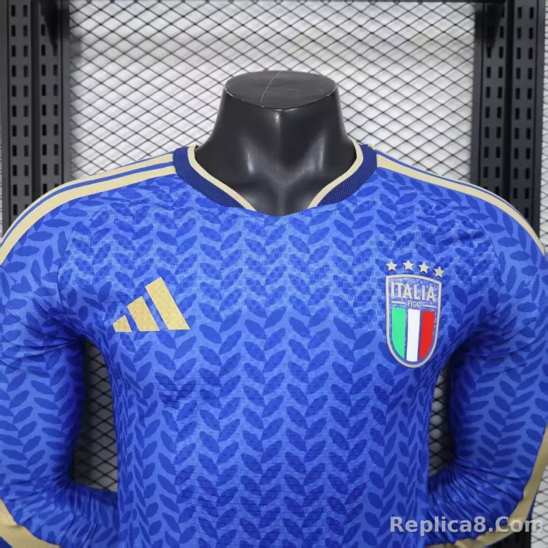 2025-26 Italy World Cup Home Jersey Player Version Long Sleeve - detail