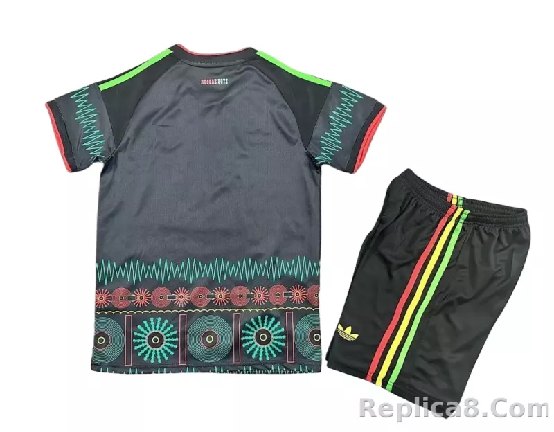 2026 Jamaica x Bob Marley Away Soccer Kids Kit Jersey+Shorts - detail