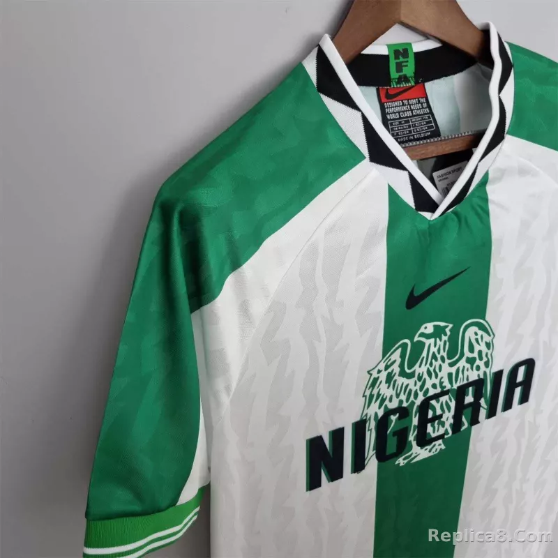 1996 Nigeria Away Soccer Retro Jersey - detail