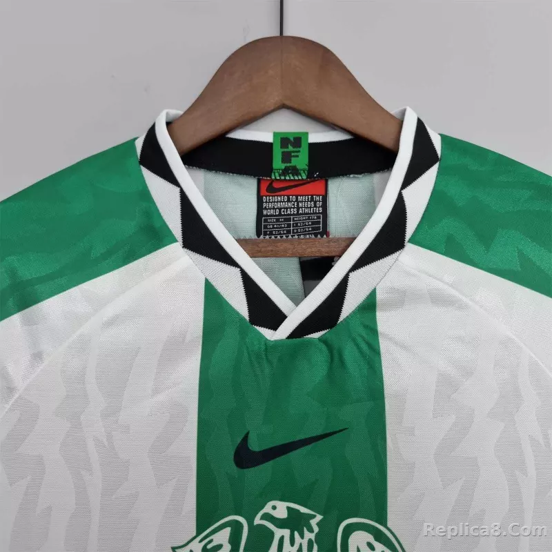 1996 Nigeria Away Soccer Retro Jersey - detail