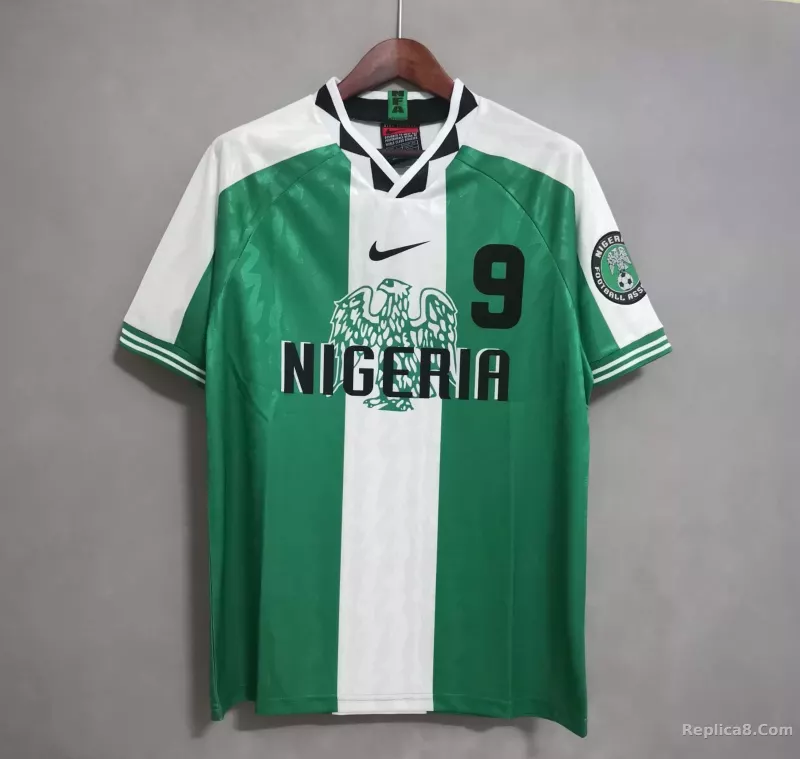 1996 Nigeria Home Soccer Retro Jersey - detail