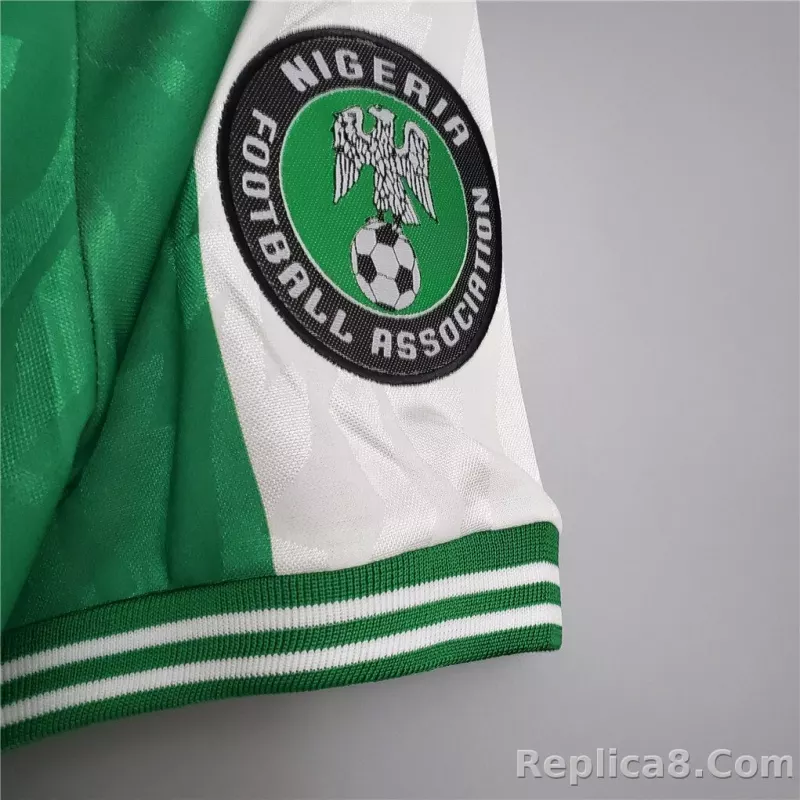 1996 Nigeria Home Soccer Retro Jersey - detail