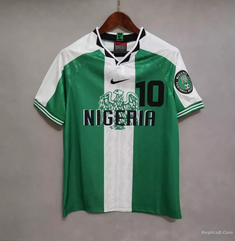 1996 Nigeria Home Soccer Retro Jersey - detail