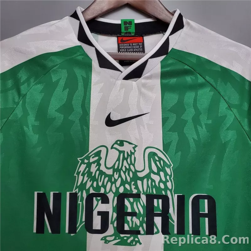 1996 Nigeria Home Soccer Retro Jersey - detail