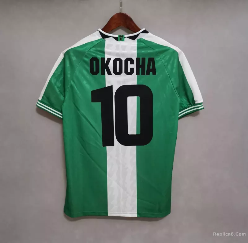 1996 Nigeria Home Soccer Retro Jersey - detail