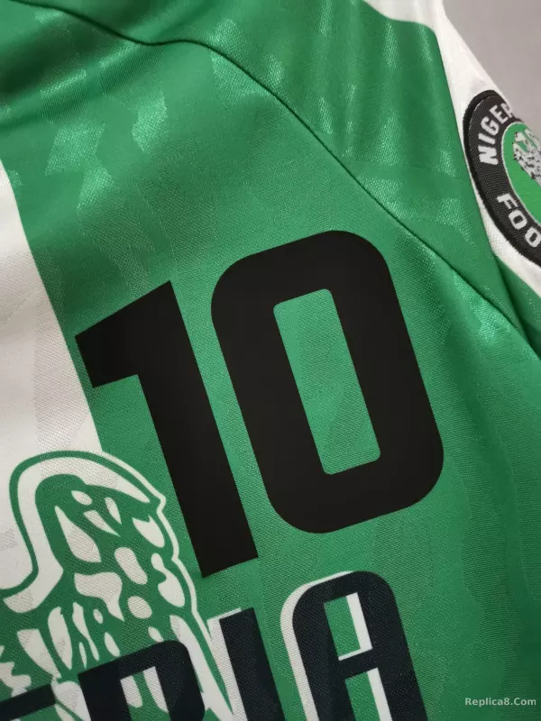 1996 Nigeria Home Soccer Retro Jersey - detail