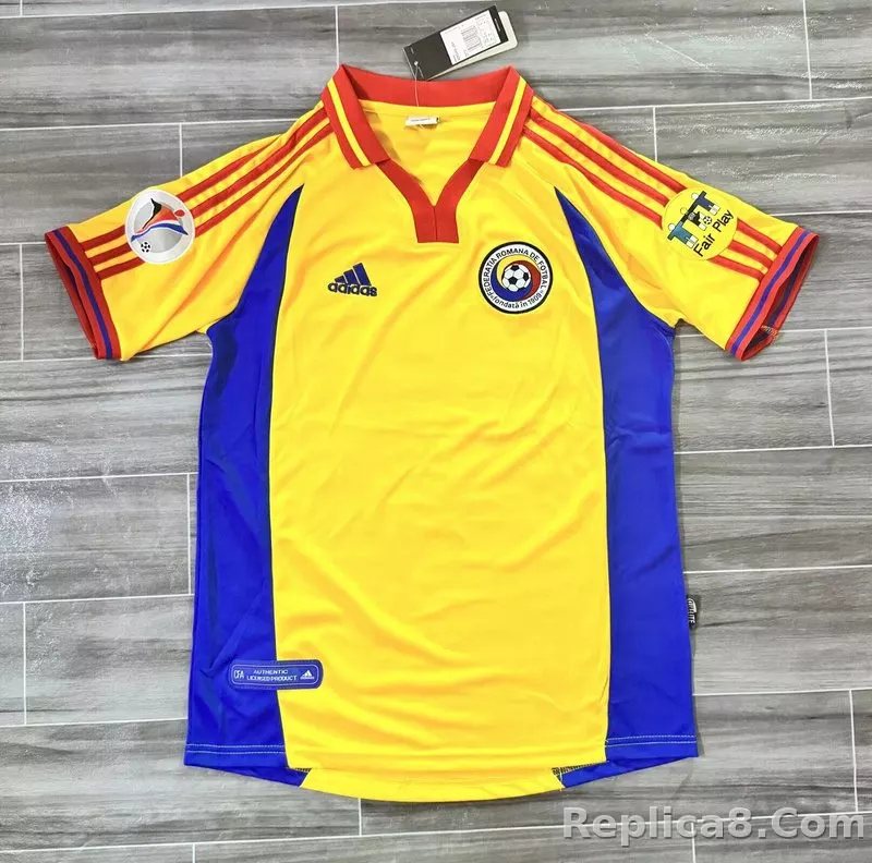 2000 Romania Home Football Retro Jersey