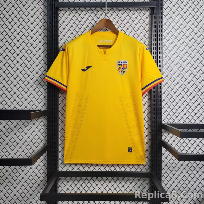 2024 Romania Euro Cup Home Football Jersey