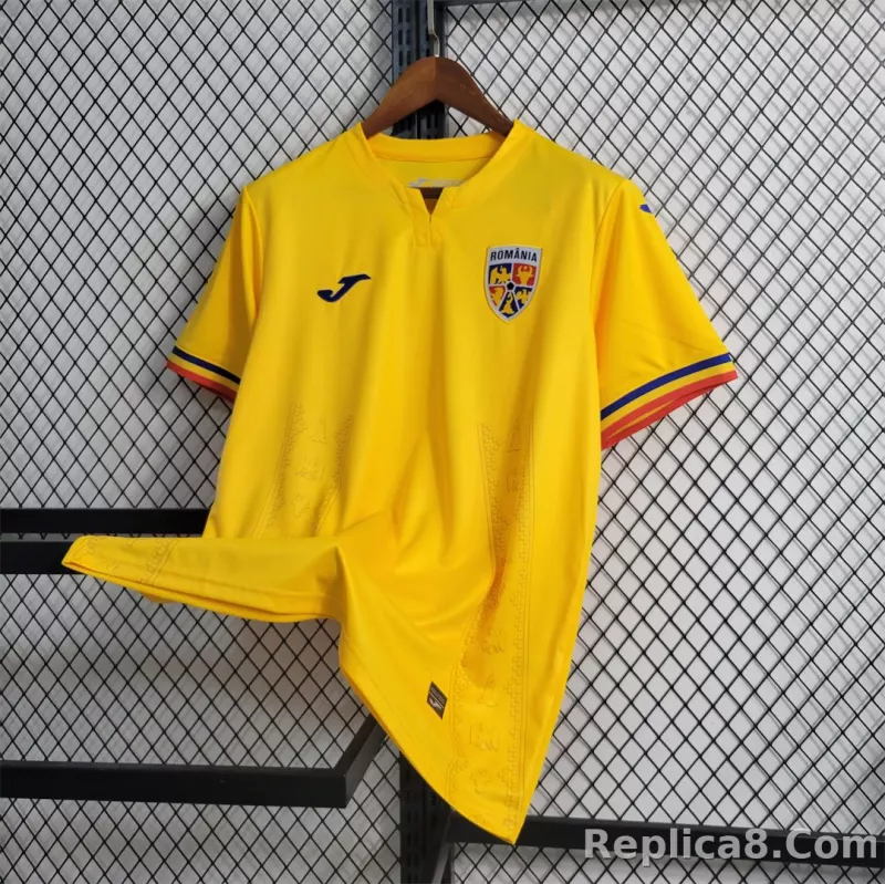 2024 Romania Euro Cup Home Football Jersey - detail