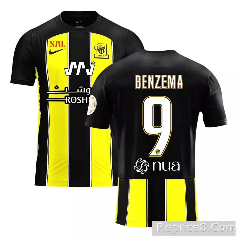 23-24 BENZEMA #9 Al-Ittihad(Jeddah United) Home Jersey Fan Version