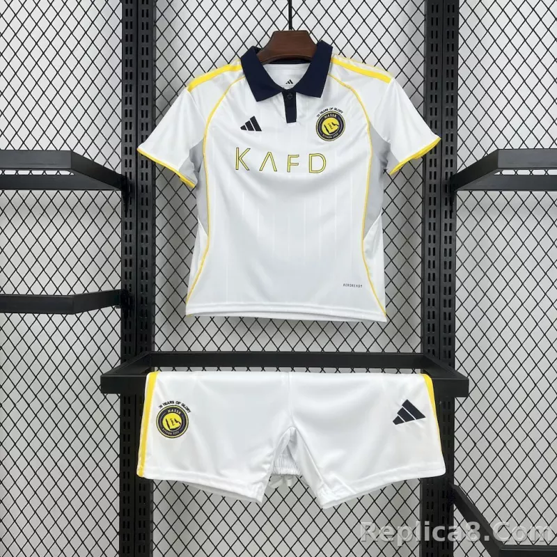 25-26 Al-Nassr Victory Third Away Soccer Kids Kit Jersey+Shorts