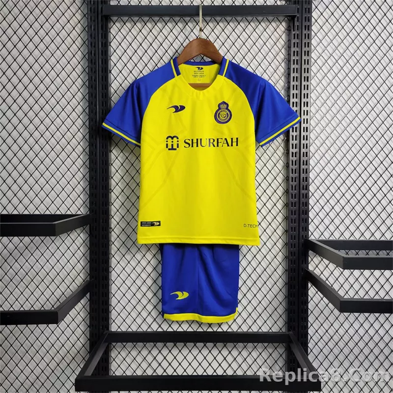 22-23 Al-Nassr Victory Home Kids Kit Jersey+Shorts