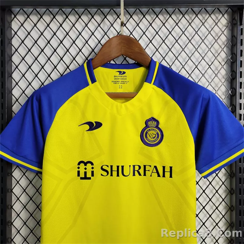 22-23 Al-Nassr Victory Home Kids Kit Jersey+Shorts - detail