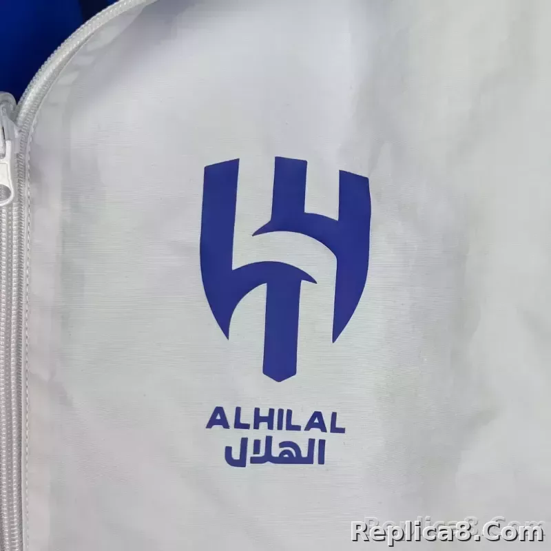 2023/2024 Al-Nassr Reversible Windbreaker（White-Blue）Soccer Jersey 1:1 Thai Quality - detail