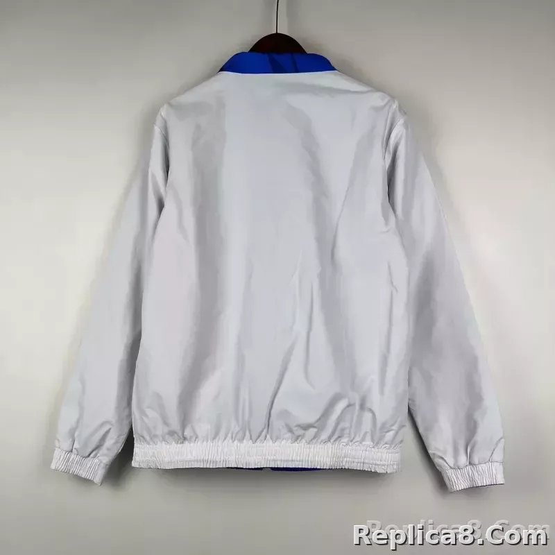 2023/2024 Al-Nassr Reversible Windbreaker（White-Blue）Soccer Jersey 1:1 Thai Quality - detail