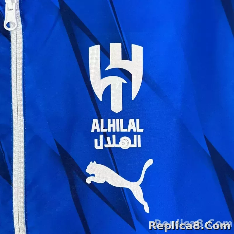 2023/2024 Al-Nassr Reversible Windbreaker（White-Blue）Soccer Jersey 1:1 Thai Quality - detail