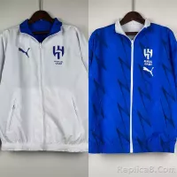 2023/2024 Al-Nassr Reversible Windbreaker（White-Blue）Soccer Jersey 1:1 Thai Quality - view 5