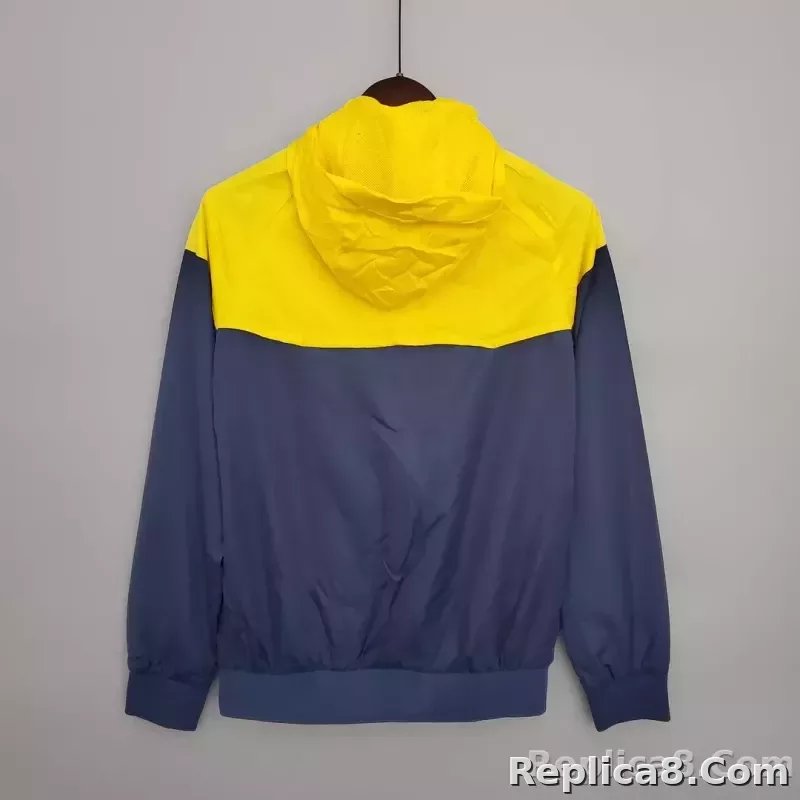 2023/2024 Al-Nassr Windbreaker Navy blue and yellow Soccer Jersey 1:1 Thai Quality - detail