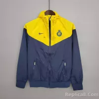 2023/2024 Al-Nassr Windbreaker Navy blue and yellow Soccer Jersey 1:1 Thai Quality - view 1