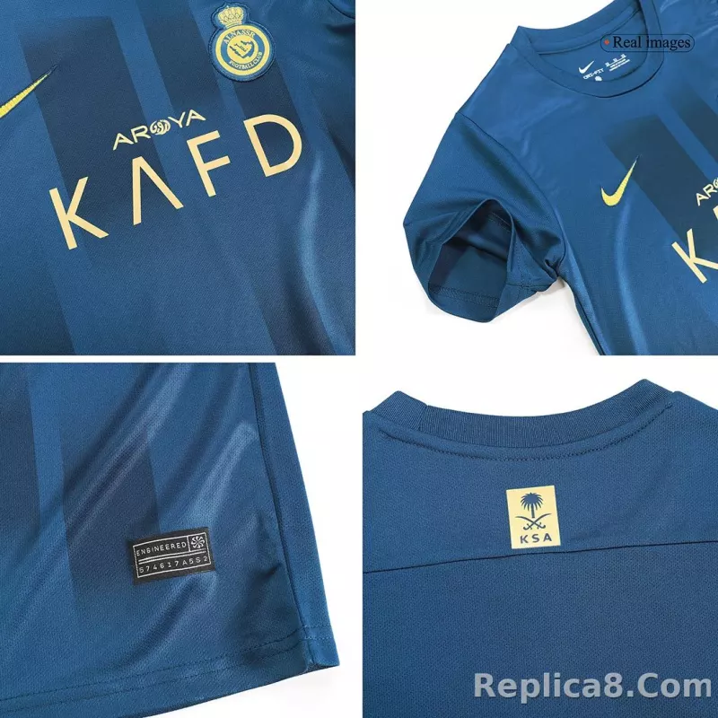 23-24 Al-Nassr Victory Away Kids Kit (Jersey+Shorts) - detail