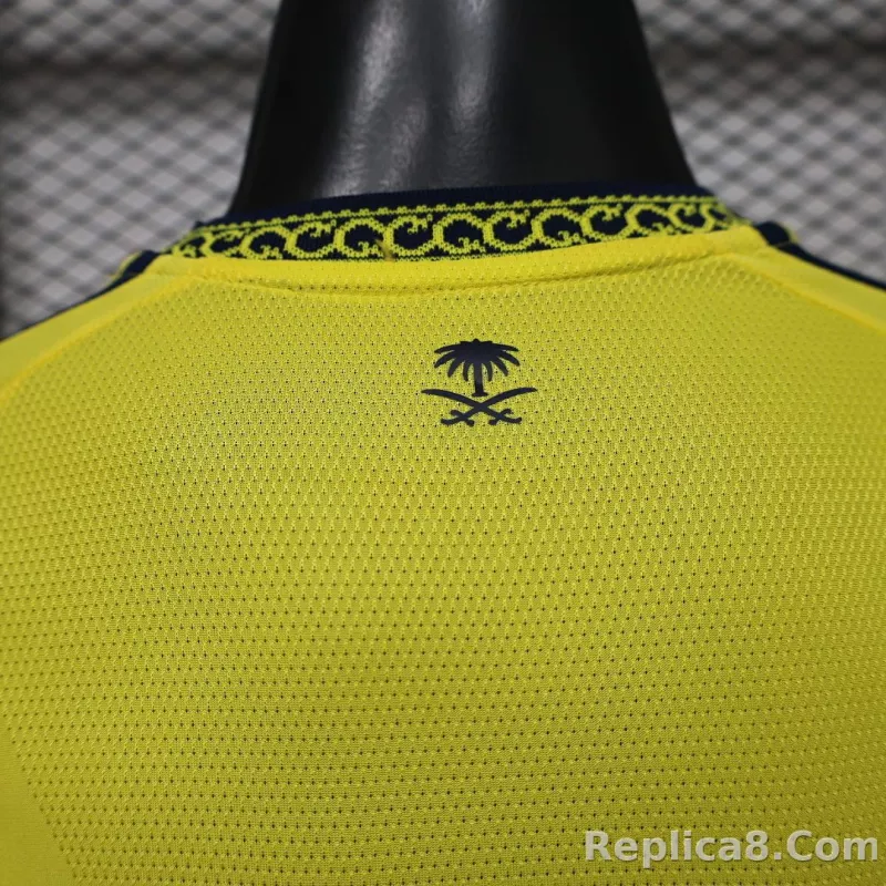 26-27 Al-Nassr Victory Home Soccer Jersey Player Version with Sponsor - detail