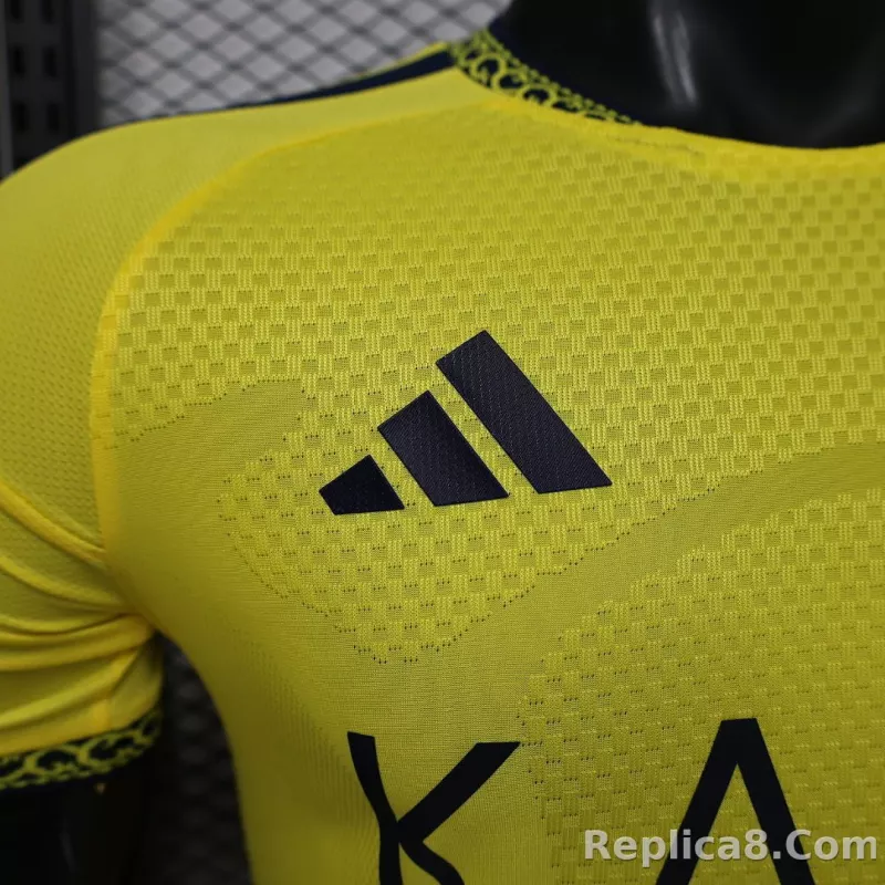 26-27 Al-Nassr Victory Home Soccer Jersey Player Version with Sponsor - detail