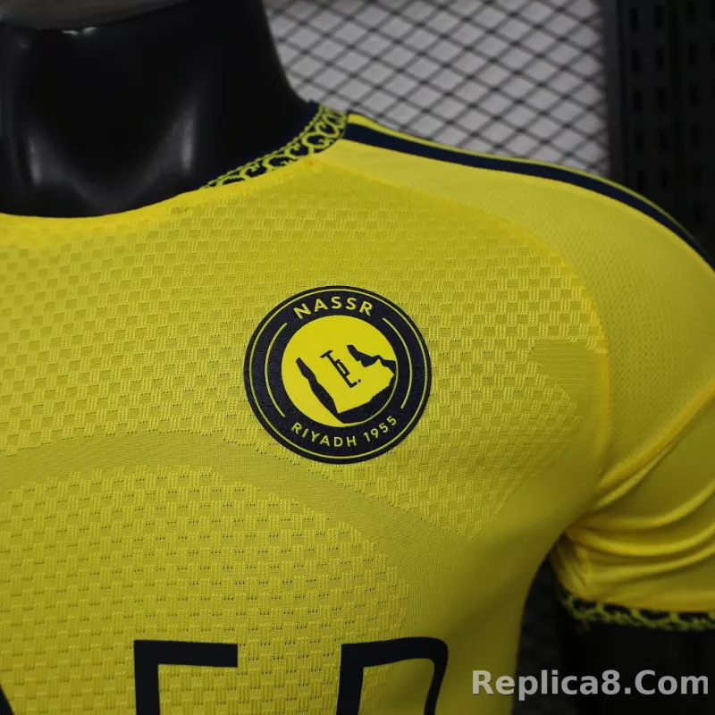 26-27 Al-Nassr Victory Home Soccer Jersey Player Version with Sponsor - detail