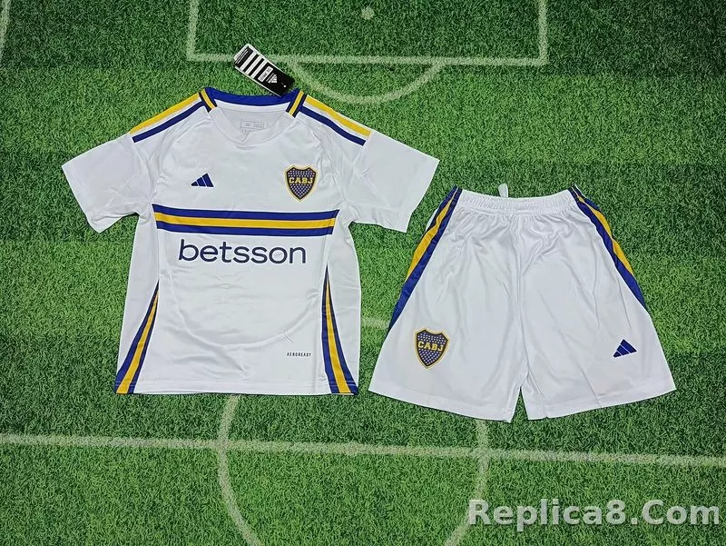 24-25 Boca Juniors  Away Kids Kit Jerseys+Shorts