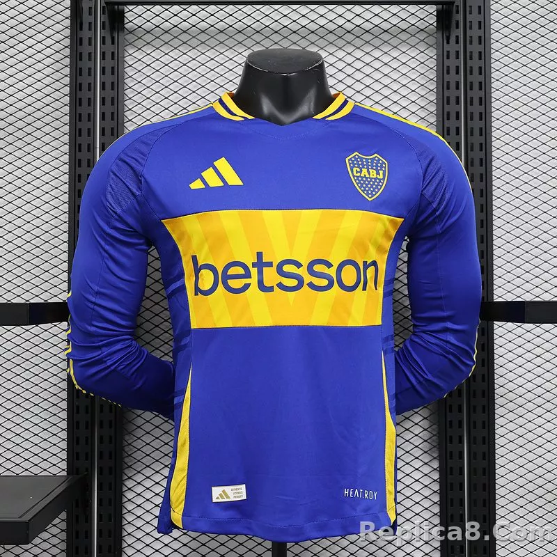 24-25 Boca Juniors  Home Jersey Long Sleeve Player Version