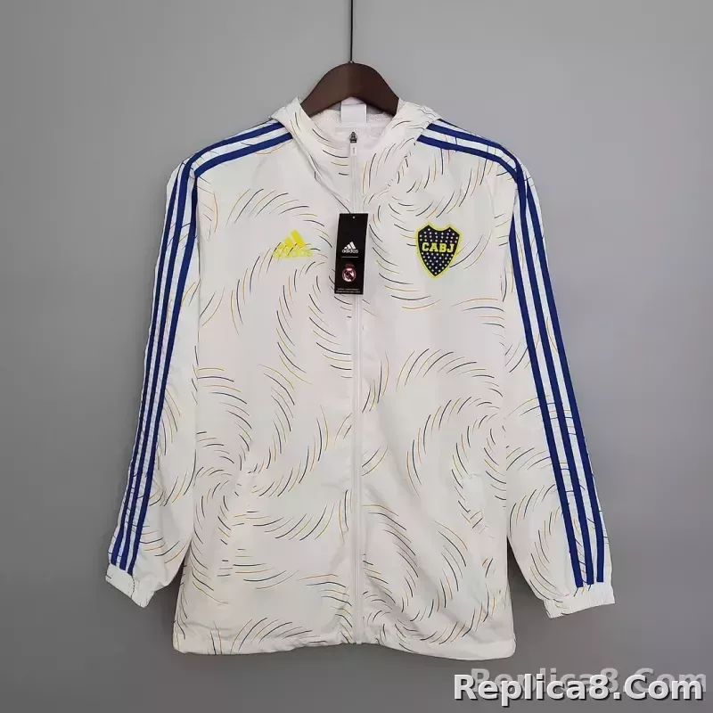 Windbreaker White Boca Juniors Jersey 1:1 Thai Quality
