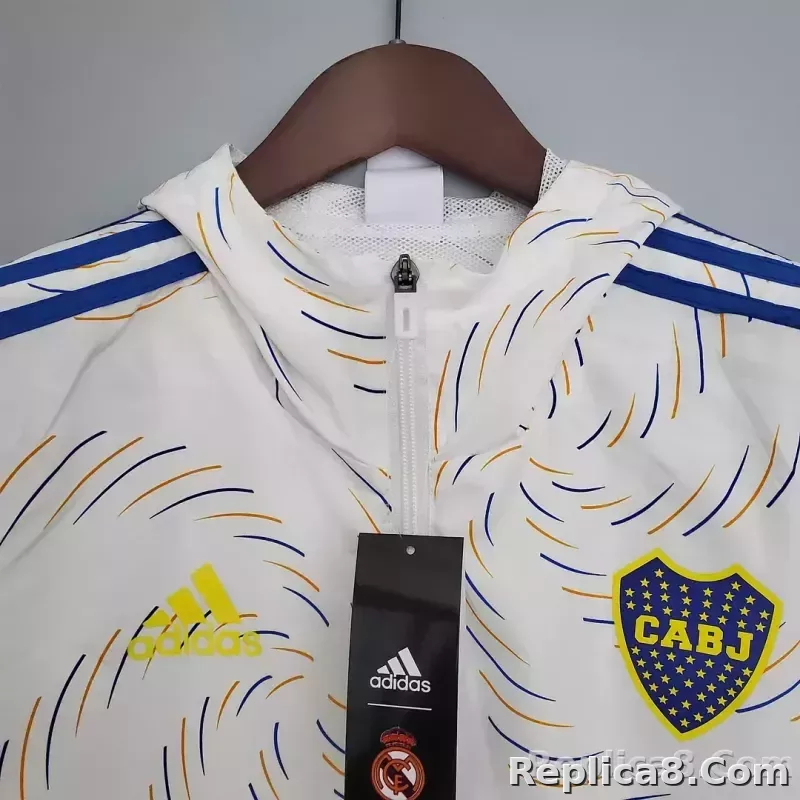 Windbreaker White Boca Juniors Jersey 1:1 Thai Quality - detail