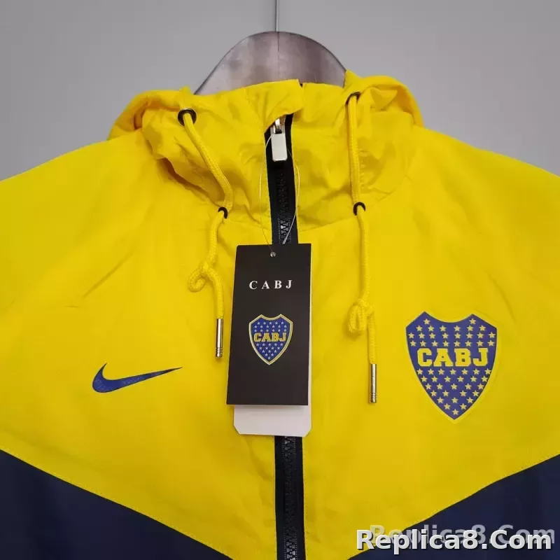 2021 Windbreaker Blue-Yellow Boca Juniors Jersey 1:1 Thai Quality - detail