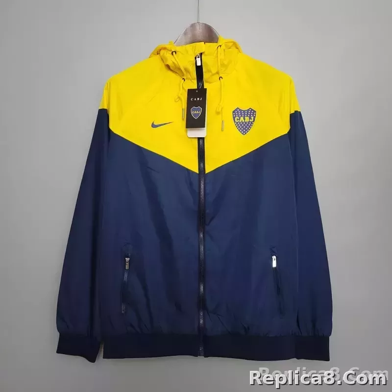 2021 Windbreaker Blue-Yellow Boca Juniors Jersey 1:1 Thai Quality - detail