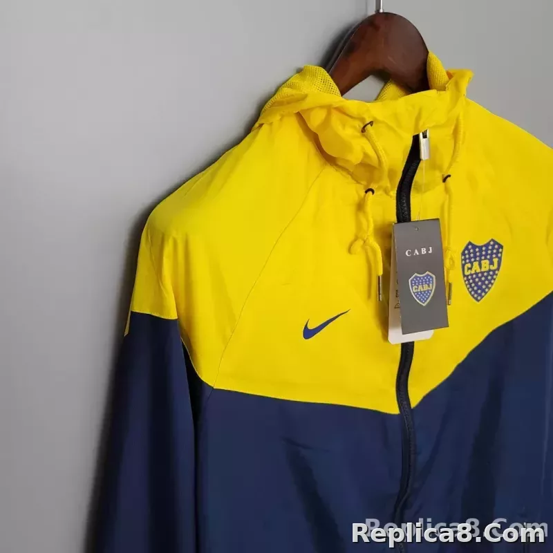 2021 Windbreaker Blue-Yellow Boca Juniors Jersey 1:1 Thai Quality - detail
