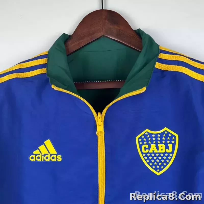 2023-2024 Boca Juniors Reversible Windbreaker（Blue-Green）Soccer Jersey 1:1 Thai Quality - detail