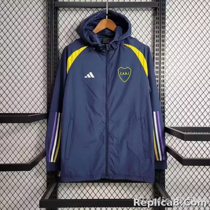 2023 Boca Juniors Windbreaker Navy blue Soccer Jersey 1:1 Thai Quality