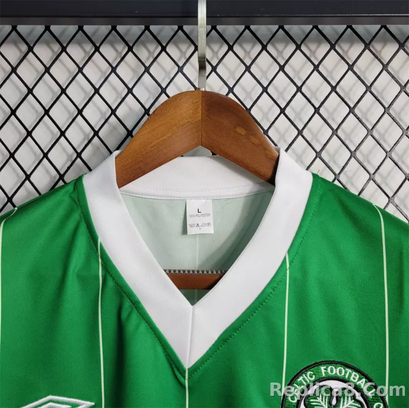 1984/86 Celtic Home Soccer Jersey Retro Version - detail